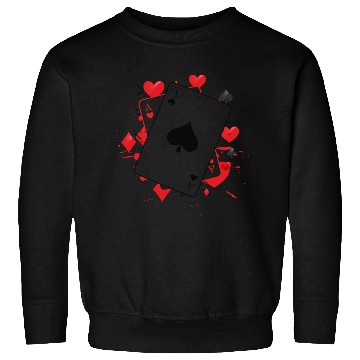 Discover Ace of Spades Playing Card Sweatshirts