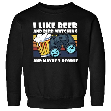 Discover Birdwatching I Like Beer Binoculars Ornithologist Sweatshirts