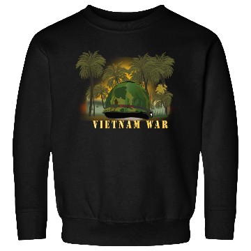 Discover Vietnam Era Helmet Cover - Band - Front - War is H Sweatshirts