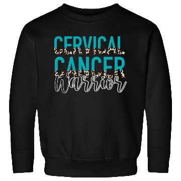 Discover Cervical Cancer Awareness Month Warrior Teal White Sweatshirts