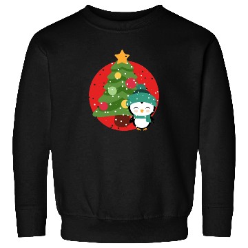Discover Penguins Christmas Snow Santa christmas tree Sweatshirts