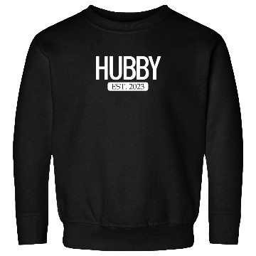 Discover Hubby Est. 2023 Matching Couple Newlywed Marriedma Sweatshirts