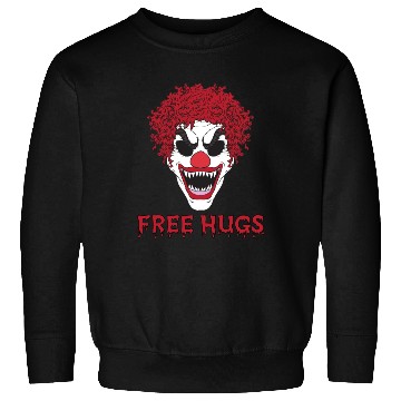 Discover Free Hugs from terrifying Clown Sweatshirts