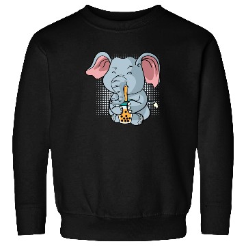 Discover Elephant Bubble Tea Zookeeper Gift Sweatshirts