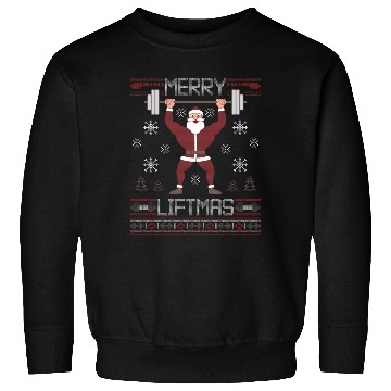 Discover Merry Liftmas Ugly Christmas Gym Workout Sweatshirts