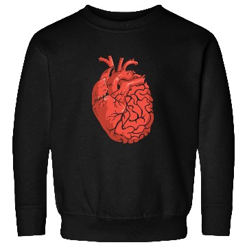 Discover Half Brain Half Heart Organ Anatomy Science Sweatshirts