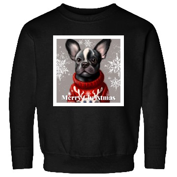 Discover Festive French Bulldog in a cute sweater. Sweatshirts