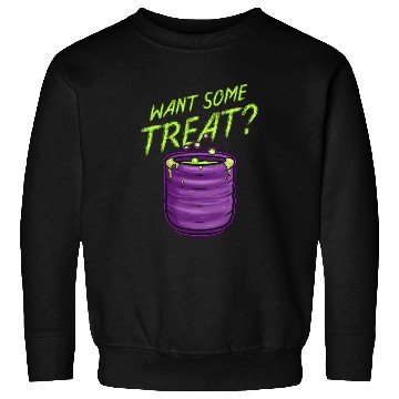 Discover Want Some Treat Pot Of Green Witch Tea Slime Sweatshirts
