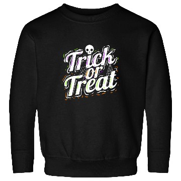 Discover Trick Or Treat Spiderweb Halloween Sweatshirts