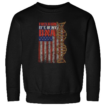 Discover Freedom It's In My DNA American Flag With Bullets Sweatshirts