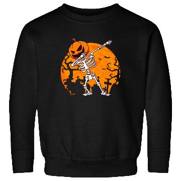 Discover Dabbing Skeleton Jack O Lantern Pumpkin Halloween Sweatshirts