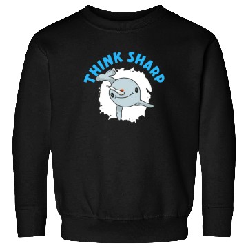 Discover Think Sharp Narwhal Unicorn Of The Sea Animal Sweatshirts