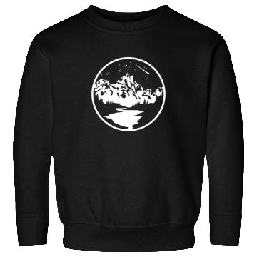 Discover Nature Lover Midnight Sky Hiking Camping Outdoor Sweatshirts