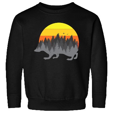 Discover Nature Sunset Hedgehog Sweatshirts