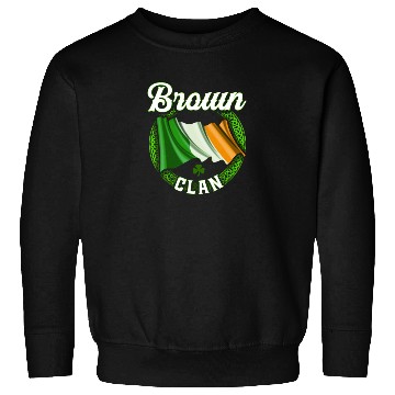 Discover Brown Surname Irish Last Name Ireland Flag Sweatshirts