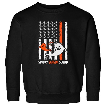 Discover Groovy Halloween Spooky Season Squad US Flag Sweatshirts