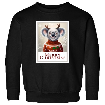 Discover Portrait of a happy koala bear in a Christmas Sweatshirts