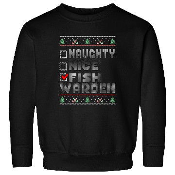 Discover Naughty Nice Fish Warden, Matching Christmas Sweatshirts