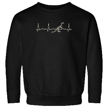 Discover Dinosaur Skeleton. Heart. Love. EKG. Pulse. Beat. Sweatshirts