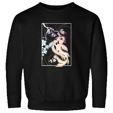 Discover Kawaii Cherry Blossom Koi Sweatshirts