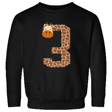 Discover Number 3 Giraffe Spots Giraffe 3rd Birthday Outfit Sweatshirts
