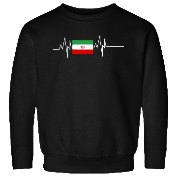 Discover Iran Flag Heartbeat Sweatshirts