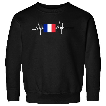 Discover France Flag Heartbeat Sweatshirts
