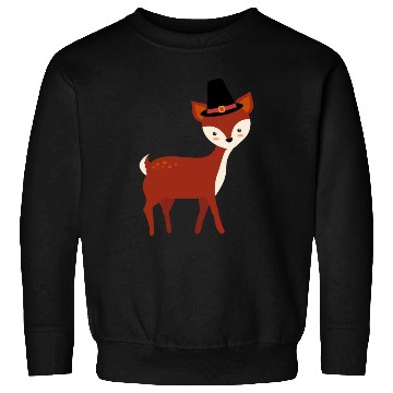 Discover Thanksgiving Deer Wearing Pilgrim Hat Sweatshirts
