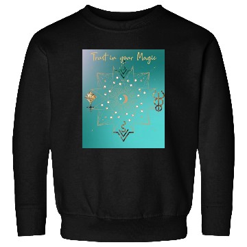 Discover Celestial Trust in your Magic Emerald Sweatshirts