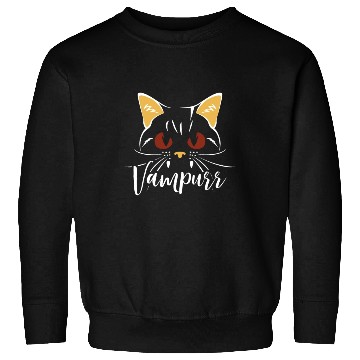 Discover Vampurr Vampire Trick Or Treating Cat Halloween Sweatshirts