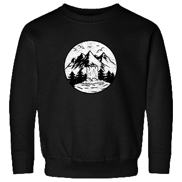 Discover Nature Lover Mountains Forest Waterfall Hiking Sweatshirts