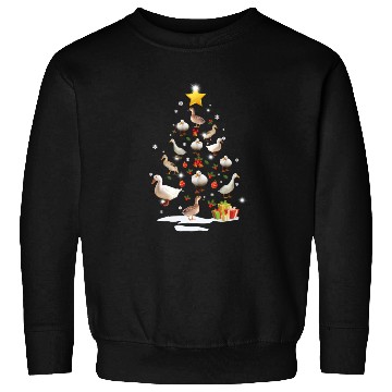 Discover Duck Christmas Tree Duck Xmas Funny Gift Sweatshirts