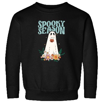 Discover Funny Floral Ghost Halloween Spooky Season Sweatshirts