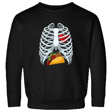 Discover Funny Taco Skeleton Rib Cage Dad Halloween Costume Sweatshirts
