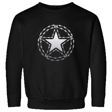 Discover Barbed Wire US Army Star Sweatshirts