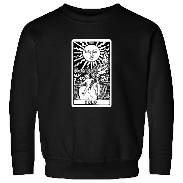 Discover Y O L O - Sun Tarot Card Sweatshirts