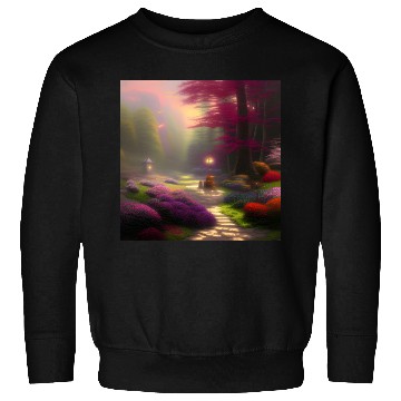 Discover Winding Path Through a Dreamlike Garden Sweatshirts