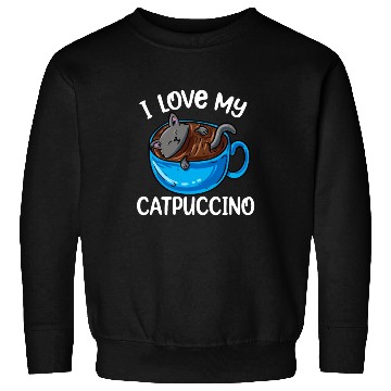 Discover Catpuccino Coffee Kawaii Cat Anime Otaku Sweatshirts
