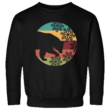 Discover Retro Christmas Bear and Snowflakes for Bear lover Sweatshirts