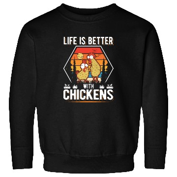 Discover Chickens Farmer Chicken Coop Sweatshirts