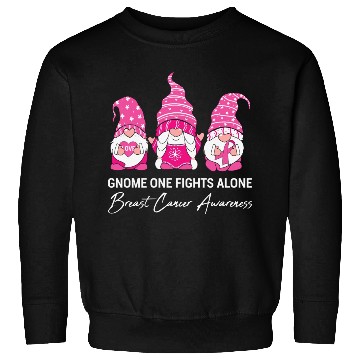 Discover Gnome One Fights Alone Breast Cancer Awareness Sweatshirts
