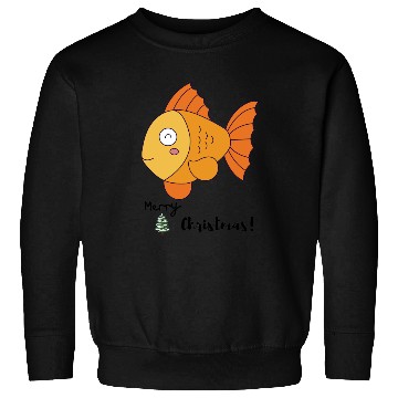 Discover MERY CHRISTMAS fish Sweatshirts Graphic Tops