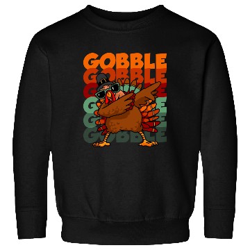 Discover Dabbing Turkey Thanksgiving Gobble Gobble Yall Sweatshirts