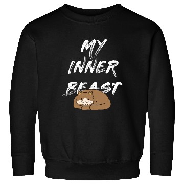 Discover My Inner Beast text white Sweatshirts