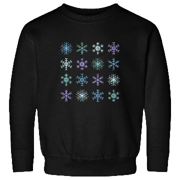Discover Cute Modern Christmas Snowflakes Seamless Pattern Sweatshirts