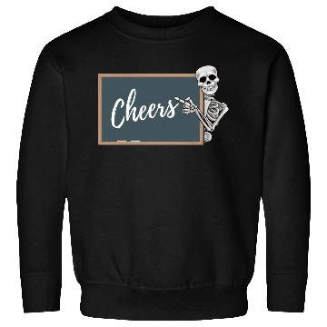 Discover Cheers Crayon Blackboard Skeleton Teacher Sweatshirts