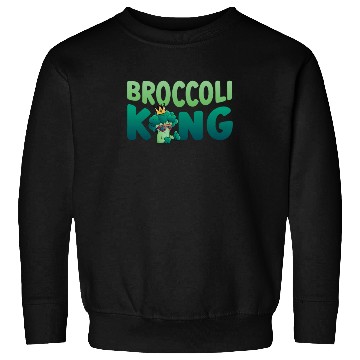Discover Broccoli King Vegetarian Vegetable Veggies Vegan Sweatshirts