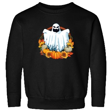 Discover Ghost Pumpkins Flowers Halloween Fall Lover Sweatshirts