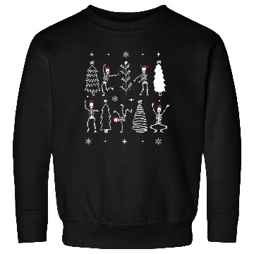 Discover Funny Goth Christmas, skeleton dancing christmas Sweatshirts