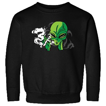Discover Alien Smoking Gangster Gift Sweatshirts
